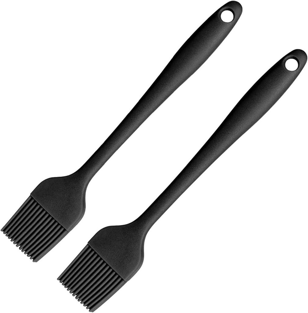Silikon-Küchenpinsel, 21 cm – schwarz – für Gebäck/Grillen/Kochen – lebensmittelecht