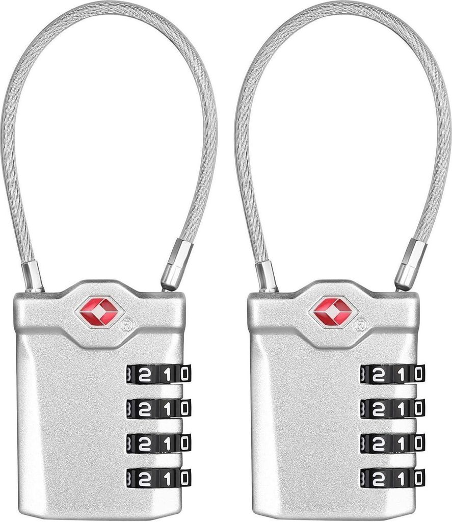 ZHEGE TSA Zahlenschloss Koffer 4-Stelliges Vorhängeschloss Produktbild 