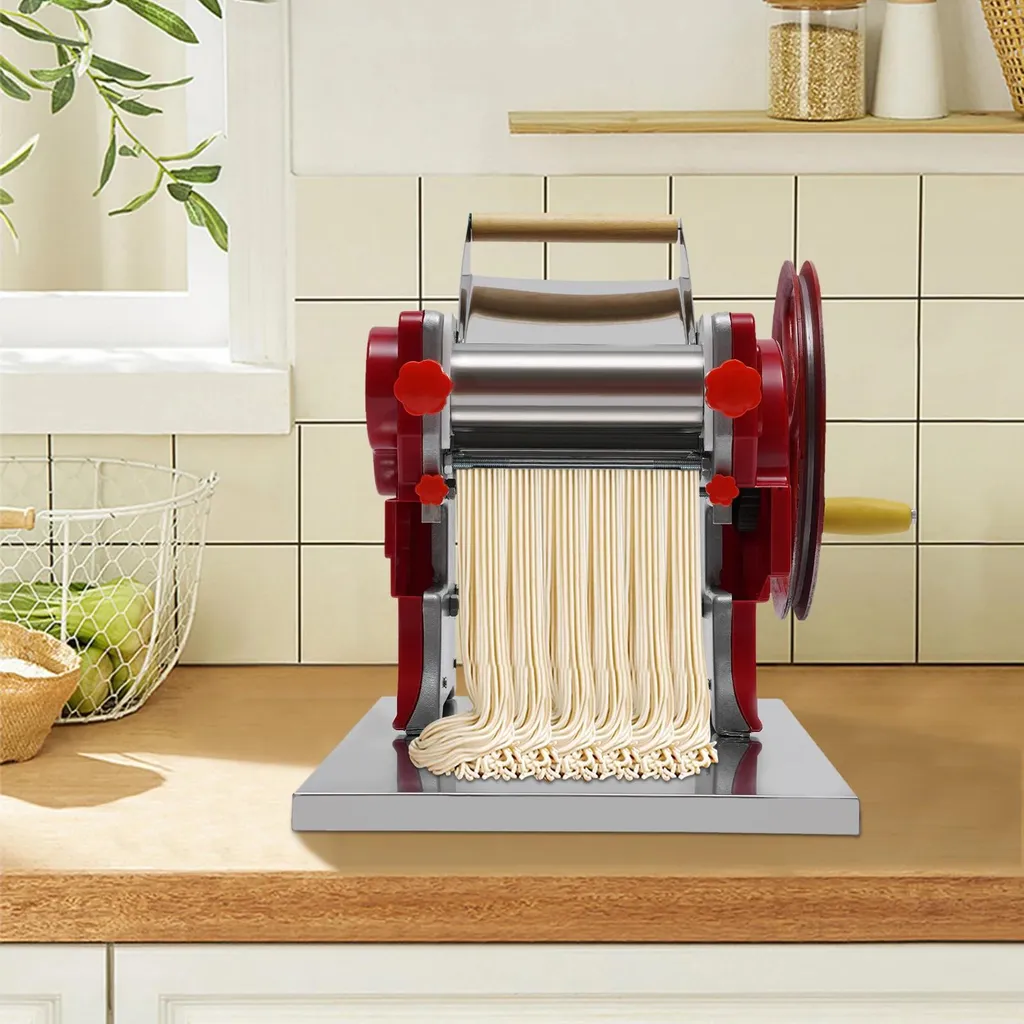 Machine à pâtes réglable de 0,5 à 5 mm - Puissance et design rouge - 3