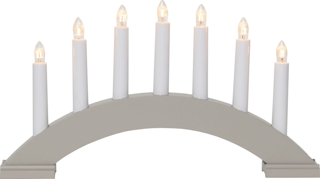 Fensterleuchter 'Bea', 7-flammig, Farbe: grau