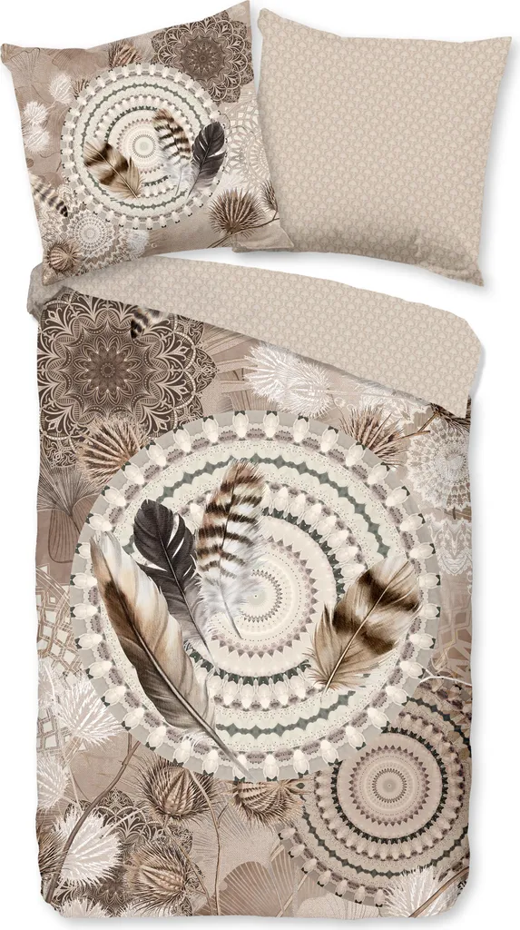 HIP Set Letto Flanella Ringhda Taupe 135x200 | Biancheria Invernale 100% Cotone