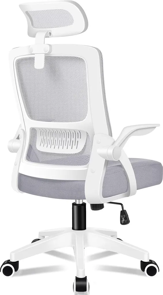 Sedia Ergonomica ALFORDSON Bianca e Grigia | Design Mesh Professionale