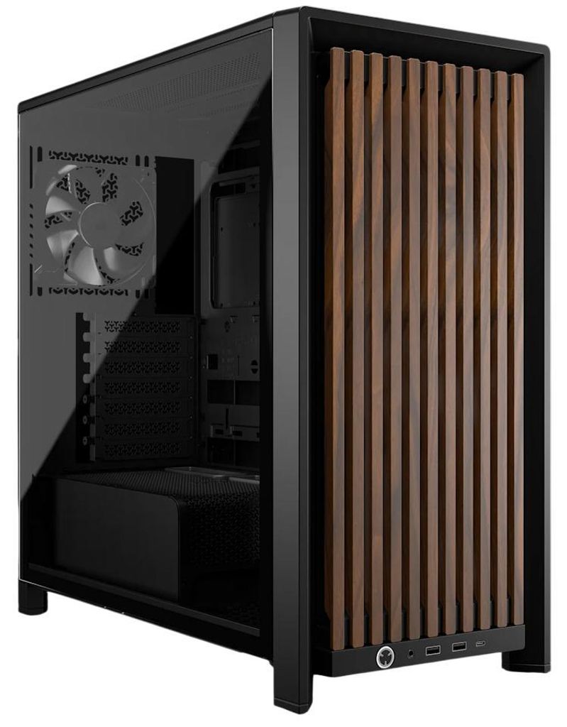CORSAIR Geh Midi FRAME 4000D RS Wood Mid-Tower, Black/Walnut