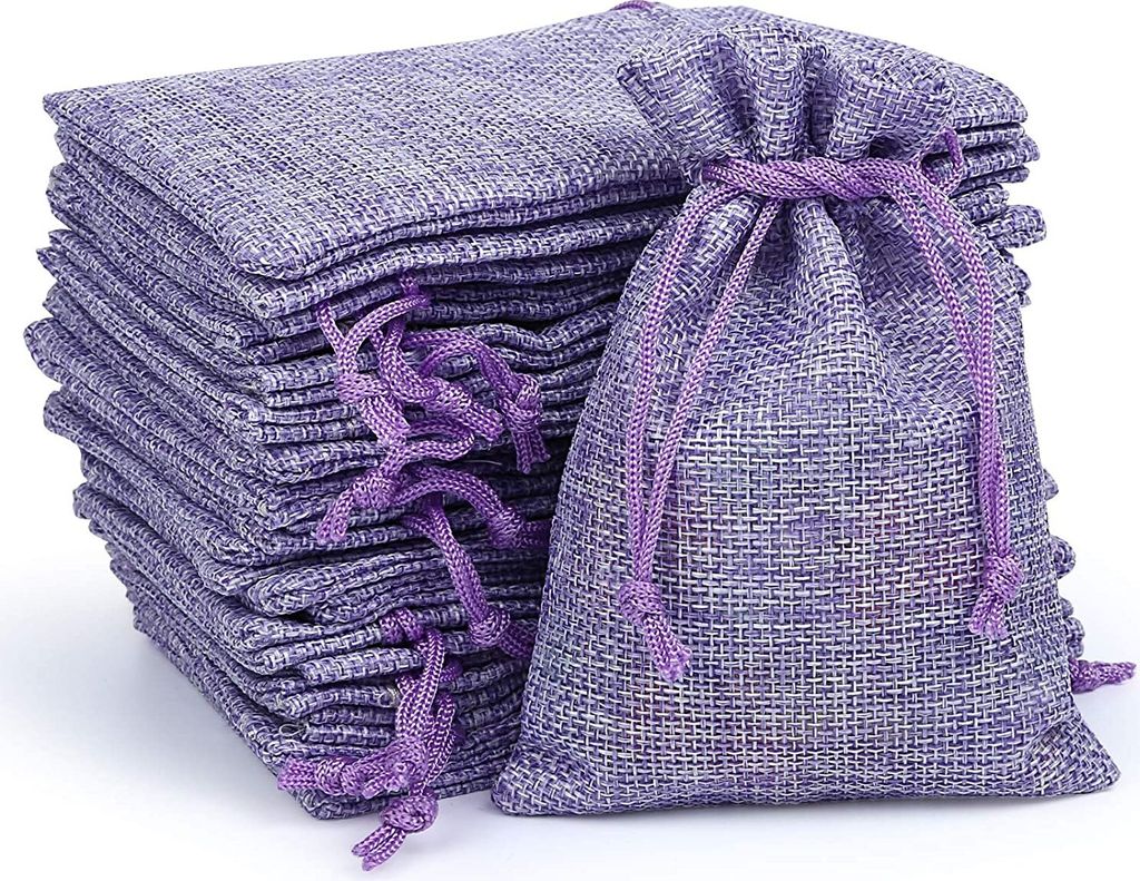 30 Stück 17*23cm Jutesäckchen, Jute Beutel mit Kordelzug, Produktbild 