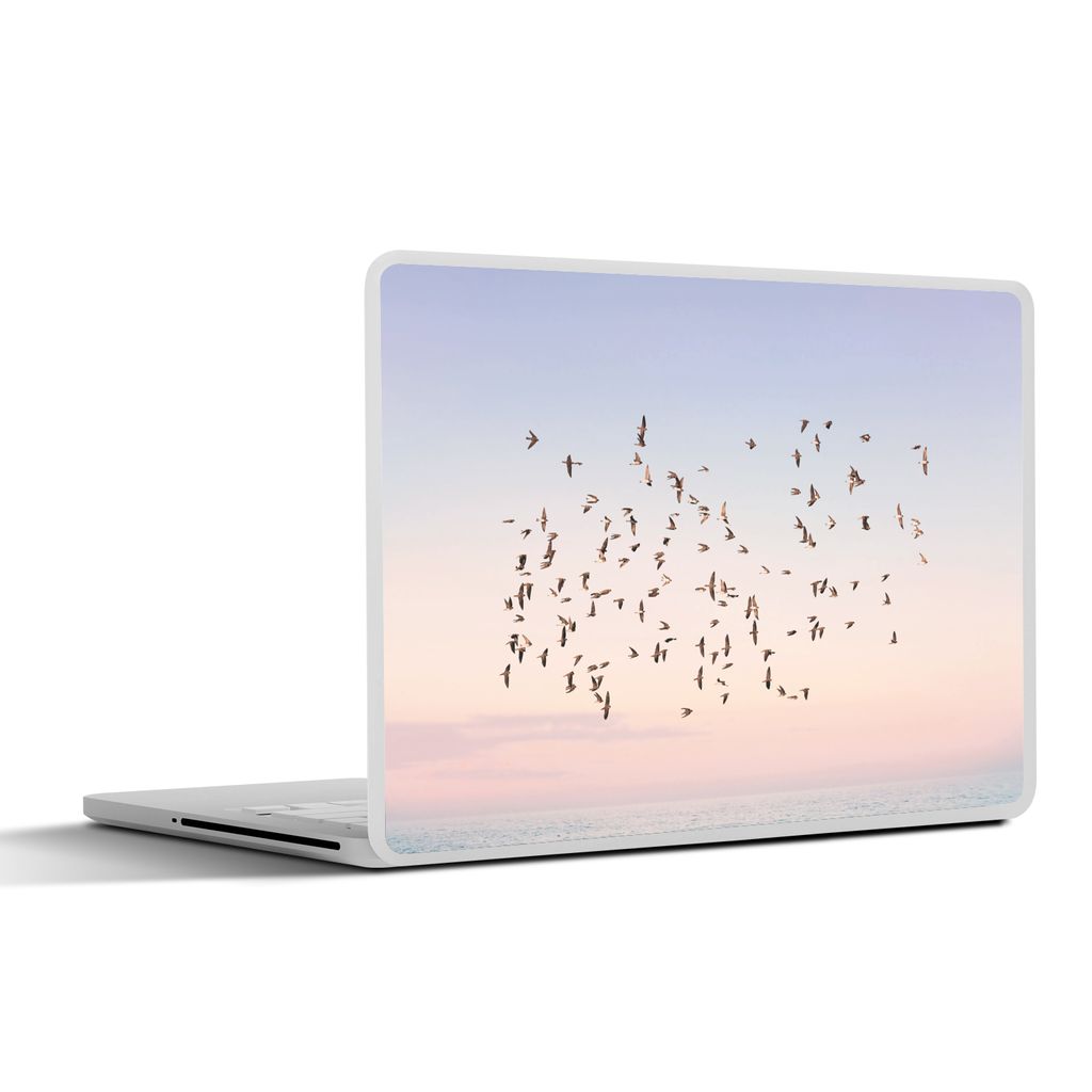 MuchoWow Laptop Aufkleber Sticker Cover Vögel - Meer - Himmel - Natur - Sommer 25x18 cm - Laptop-Deko