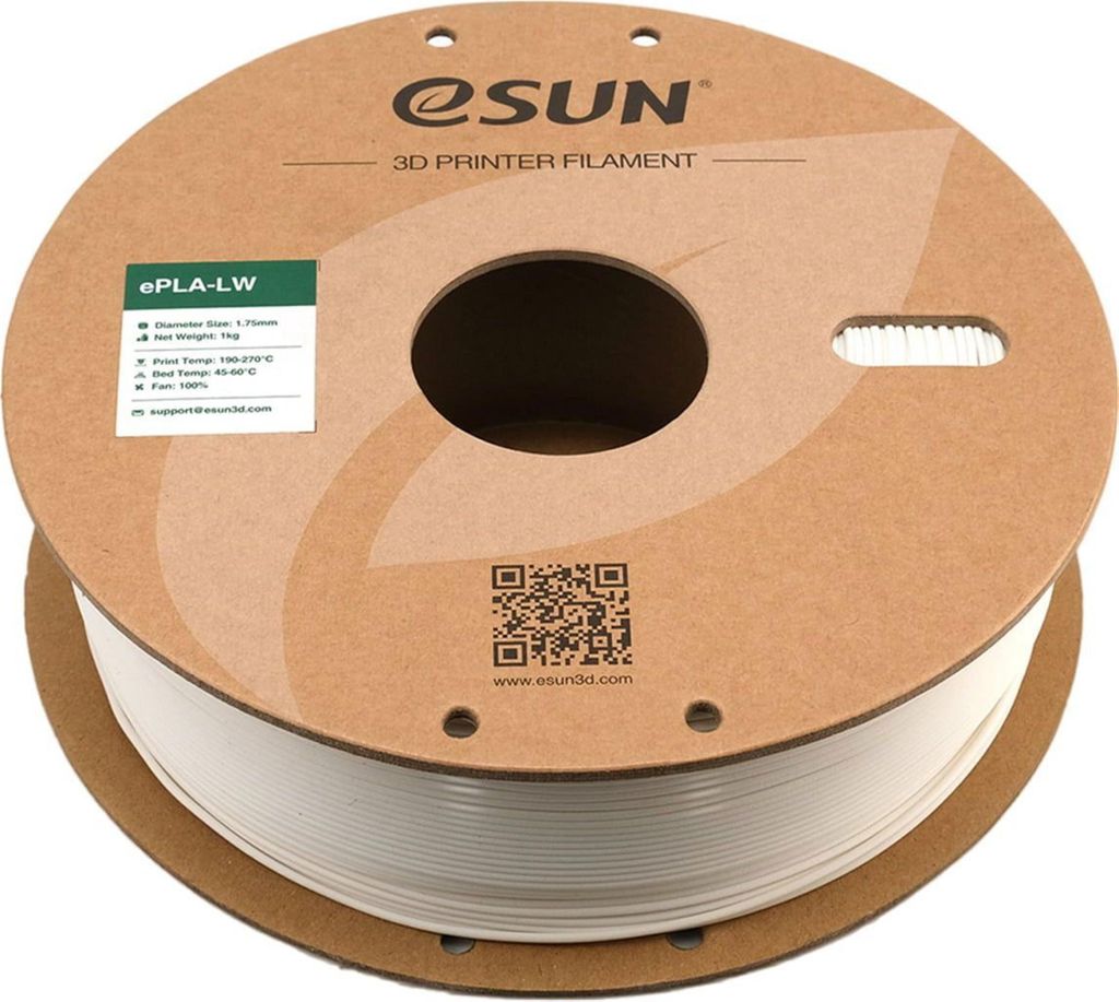 eSUN ePLA-LW Filament für 3D-Drucker, Natürlich, 1 kg, 1,75 mm Durchmesser