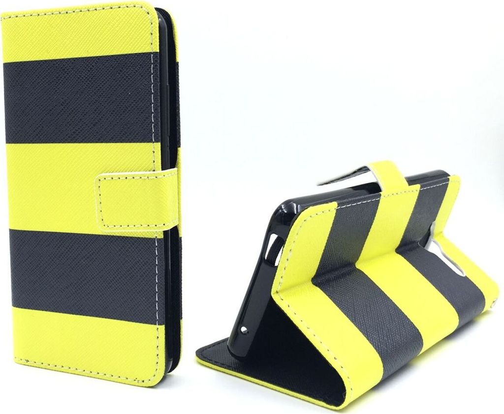 Handyhülle Tasche für Handy ZTE Blade L3 Dont Schwarz / Gelb