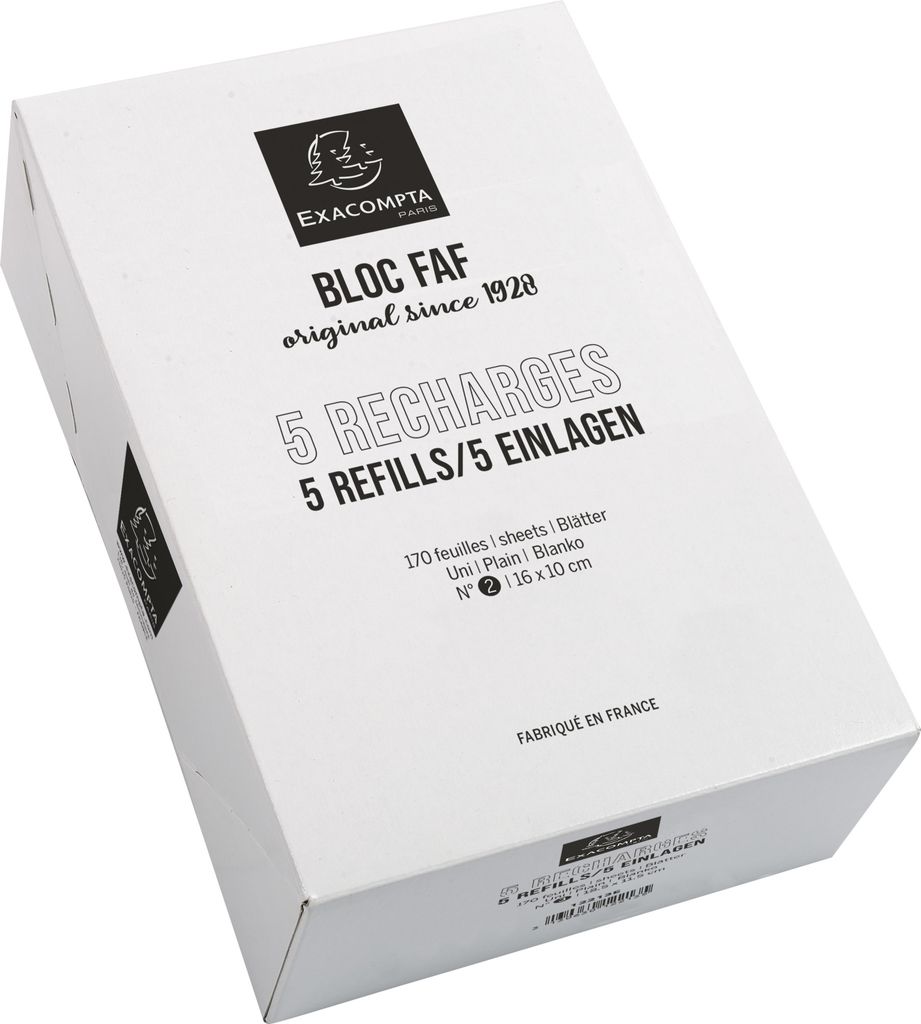 Exacompta Schachtel mit 5 Einlagen für Block FAF blanko, Produktbild 