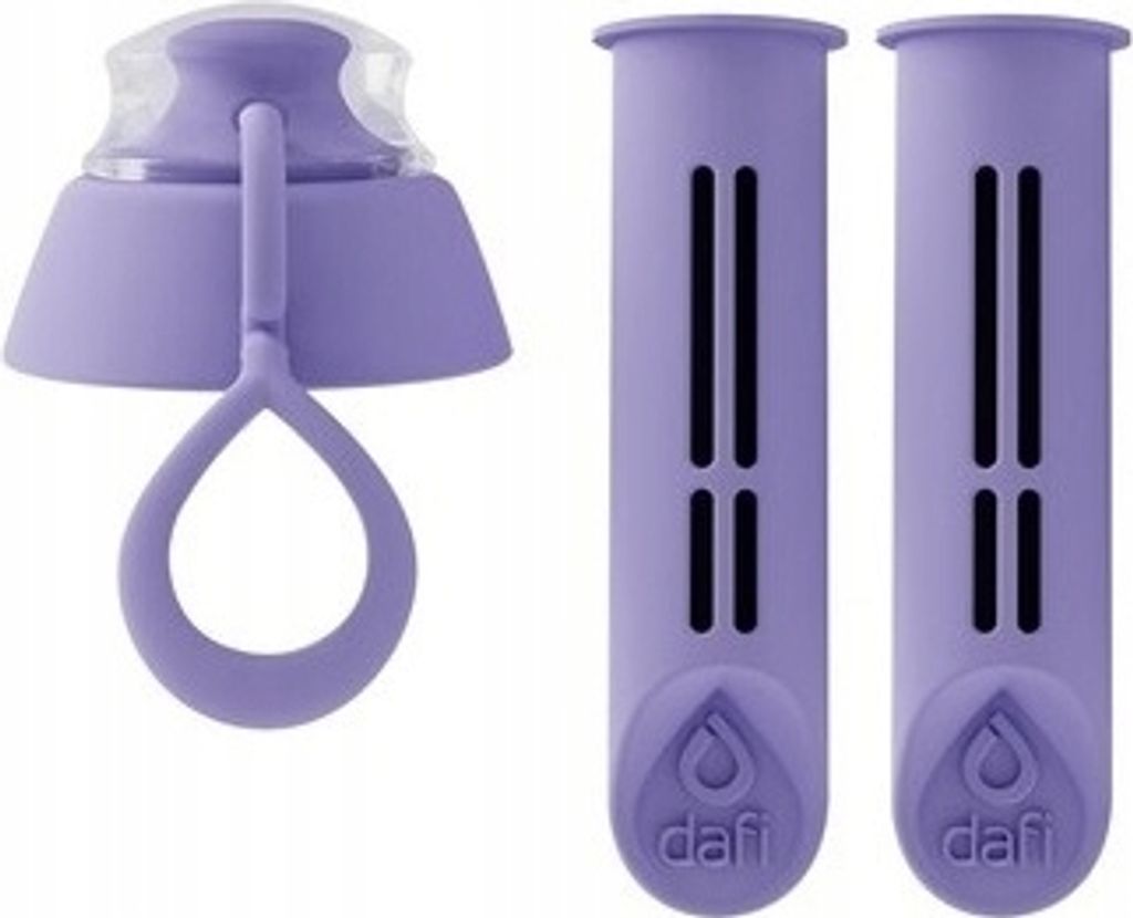 Dafi Flaschenfiltereinsatz lila 2 Stück + Verschluss