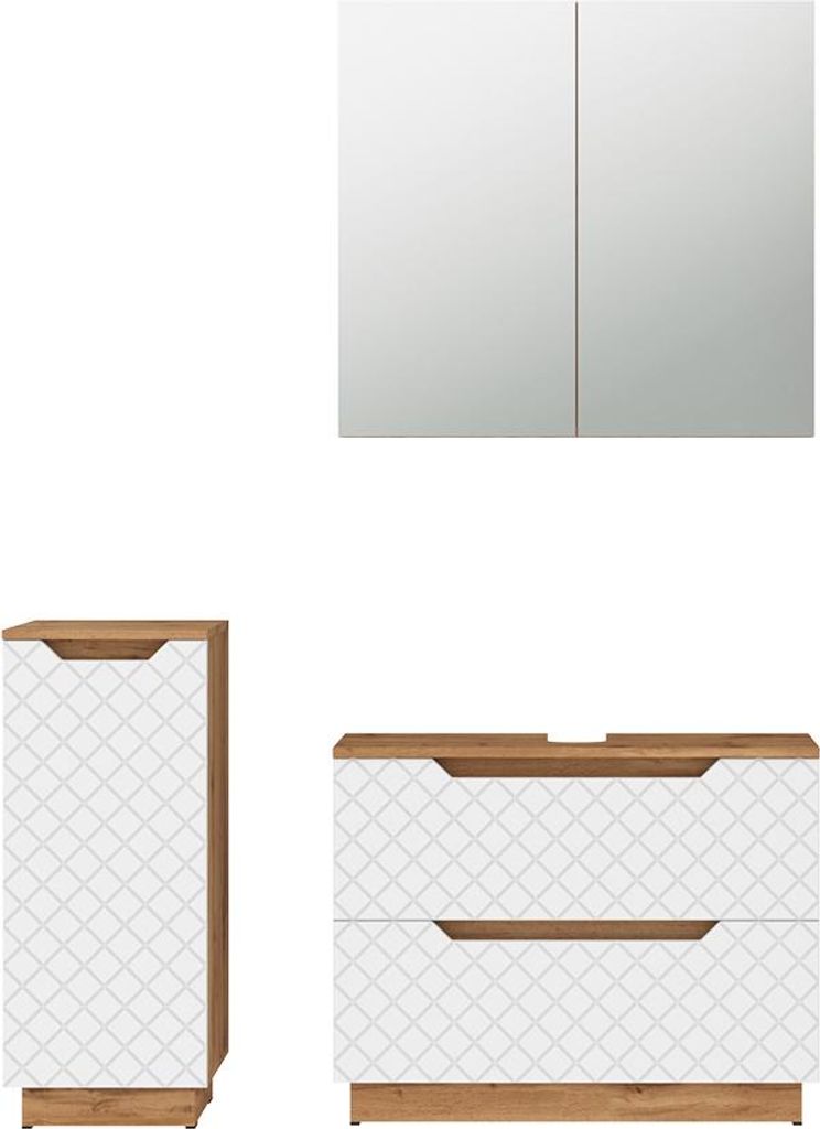 Badmöbel-Set Vicco Lotta Weiß 3 Teile, Model 59508