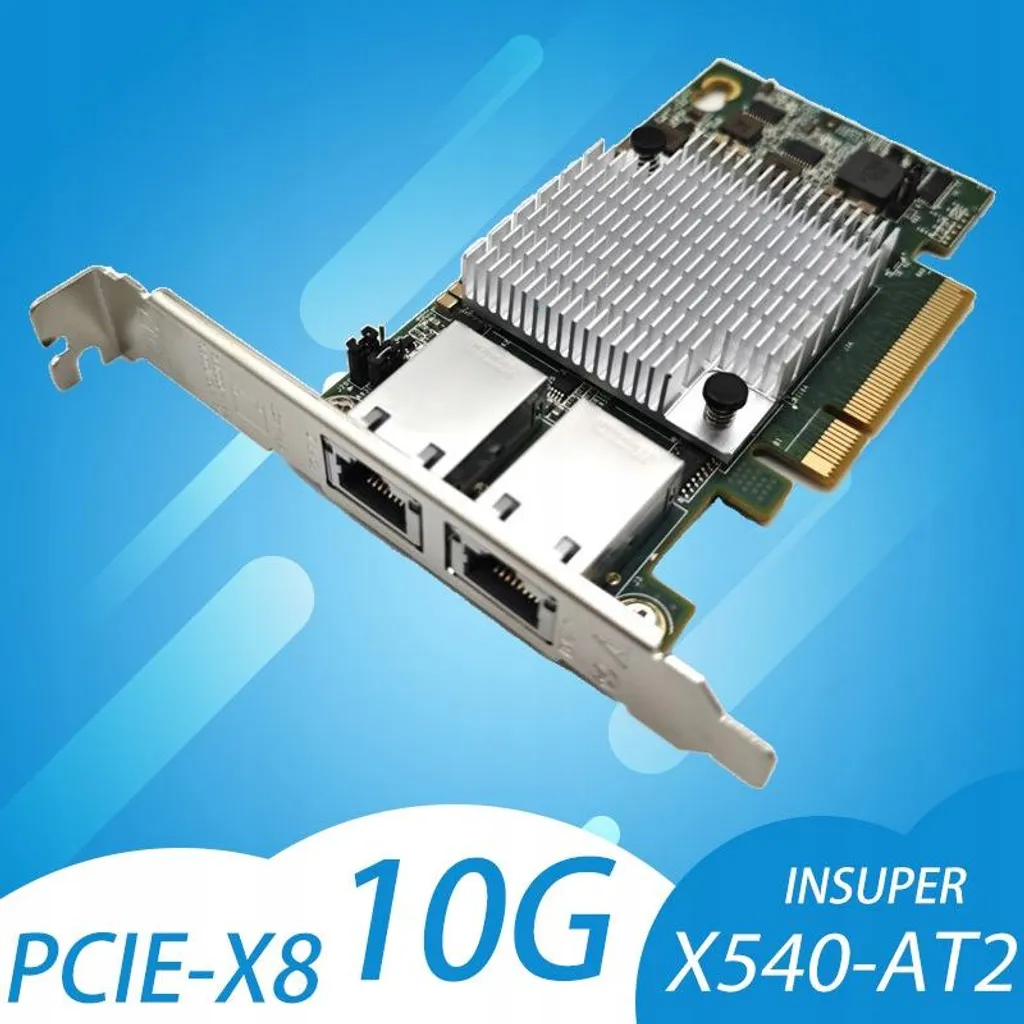 Adaptateur Réseau LAN 10GbE Double Port avec Interface PCI-E et Low Profile - 6