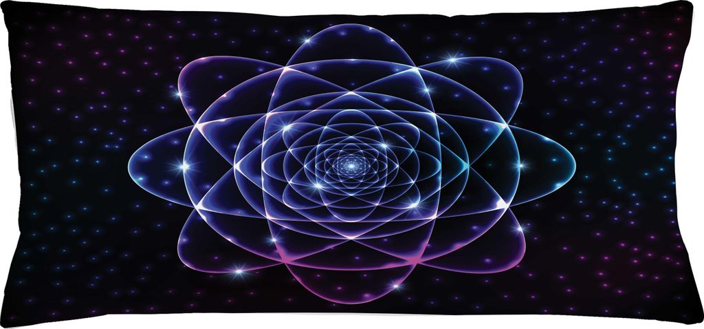 ABAKUHAUS Stern-Mandala Kissenbezug, Wissenschaftliche Muster Eastern Mandala-Entwurf Universum Thema Oriental Inspired, 90 x 40 cm, Mehrfarbig