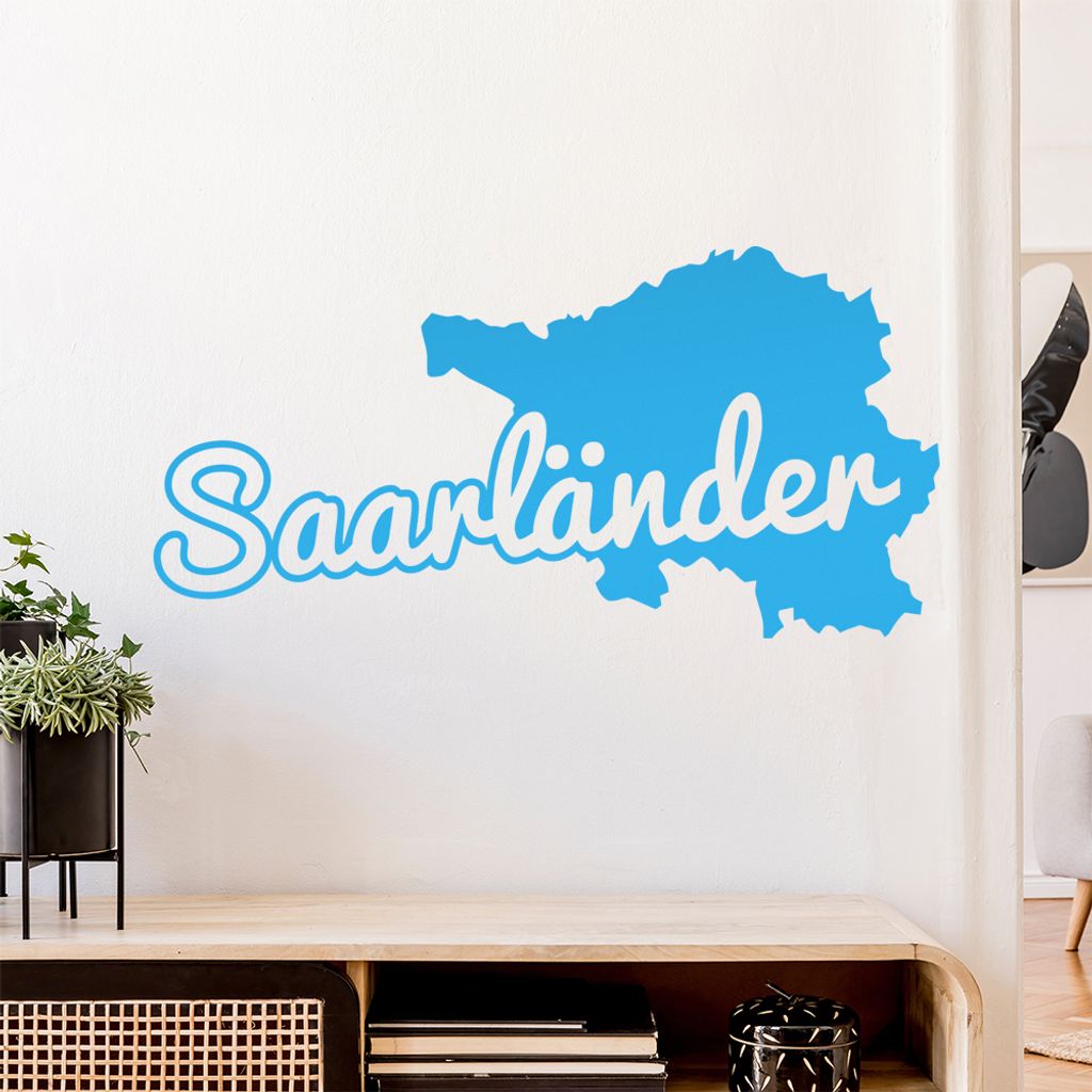 Saarländer Saarland Herkunft Wandtattoo Wandaufkleber Wall Sticker - Dekoration, Küche, Wohnzimmer, Schlafzimmer, Badezimmer