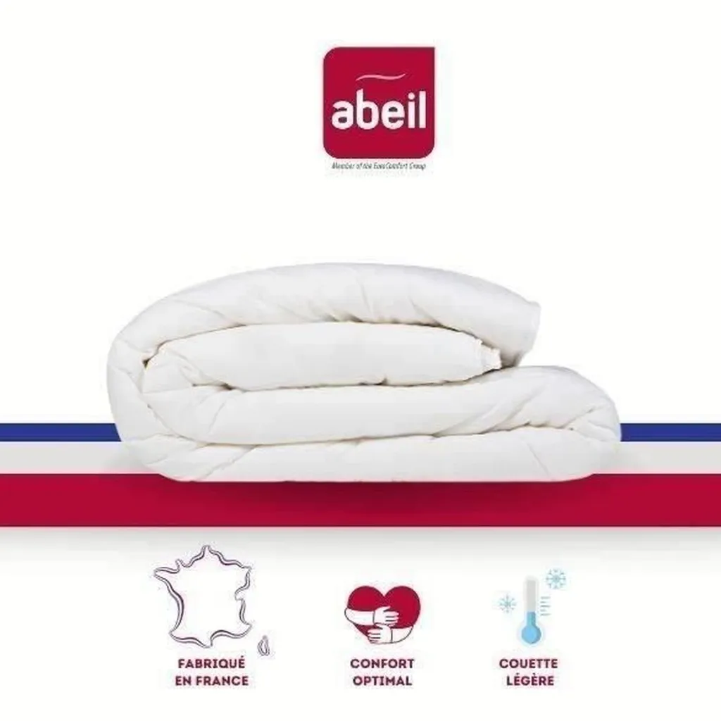 Couette 240x260 légère anti-transpiration blanche pour literie XL Abeil