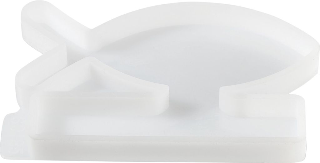Hobbyfun Silikon-Gießform Fisch mit Steckkante 8,5x5,5cm Konfirmation Geburt