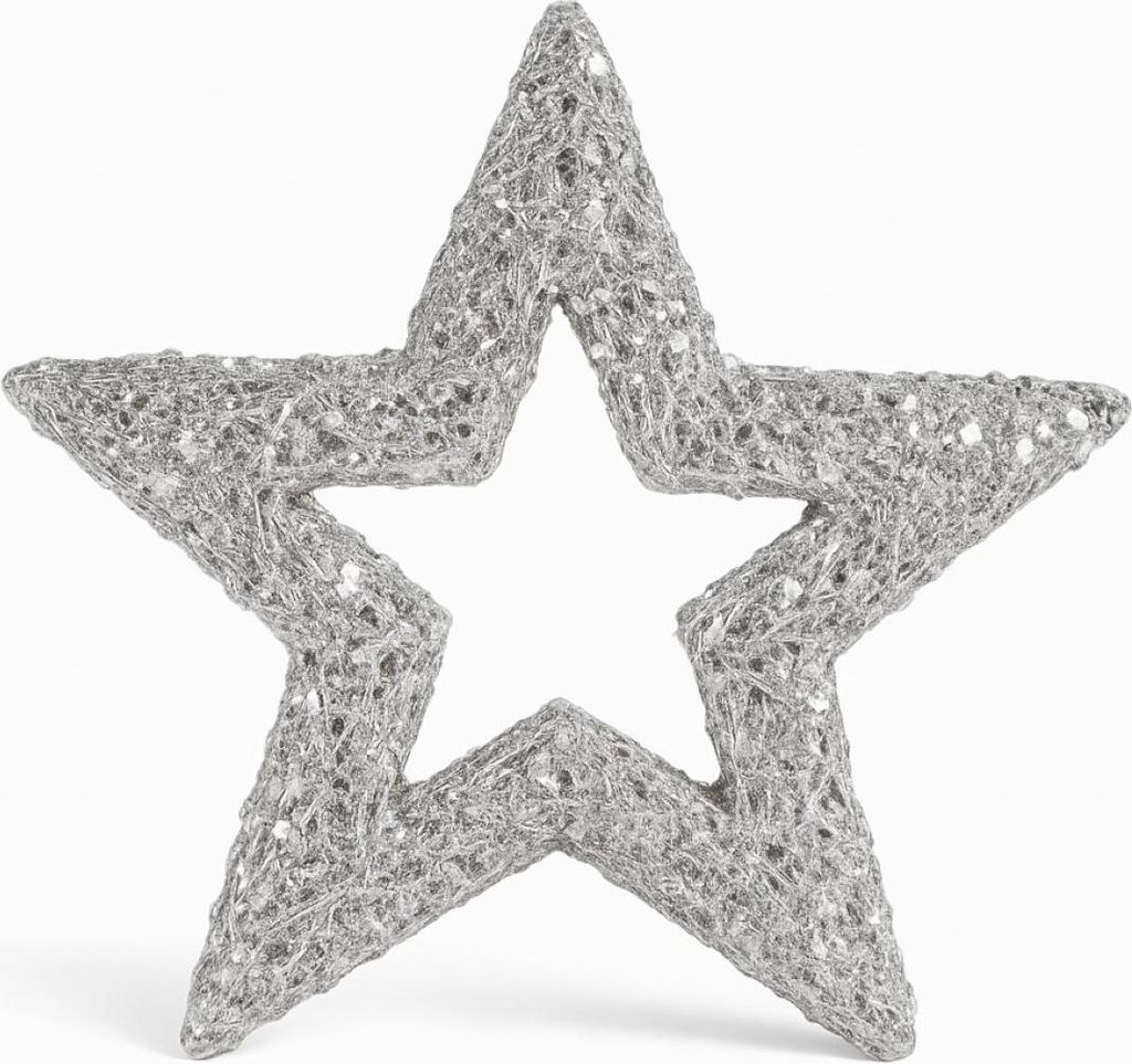 Riffelmacher Deko Glitter-Stern 15 cm 17355 | Silber - Produktbild 