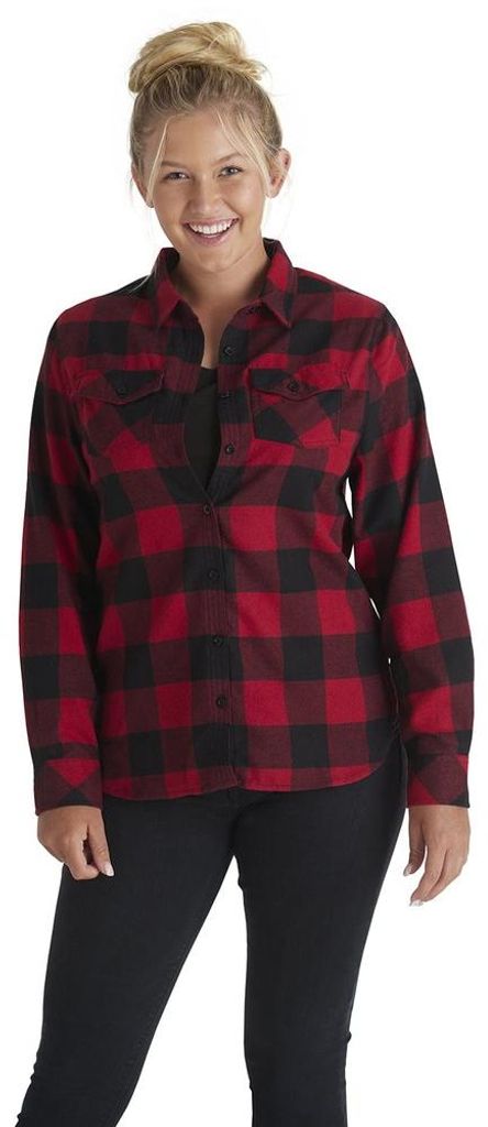 Burnside - Hemd gewebter Stoff für Damen LT2877 (M) (Rot)