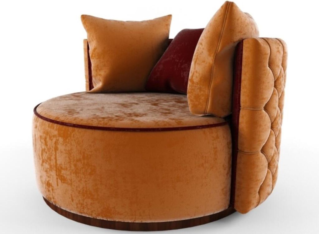 Rund Sessel Chesterfield Club Runde Sofa Couch Runde Relax Produktbild 