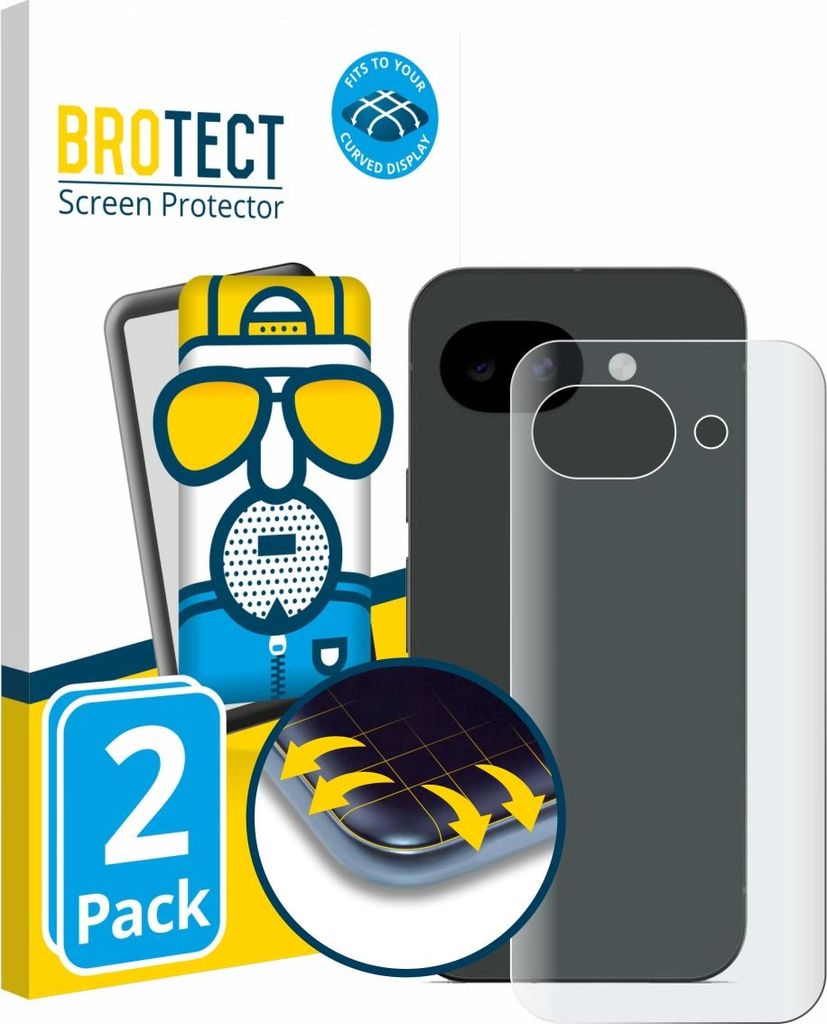 2x BROTECT Fullscreen Schutzfolie für Google Pixel 10a (Rückseite) Displayschutz Folie Fullcover Matt Entspiegelungsfolie