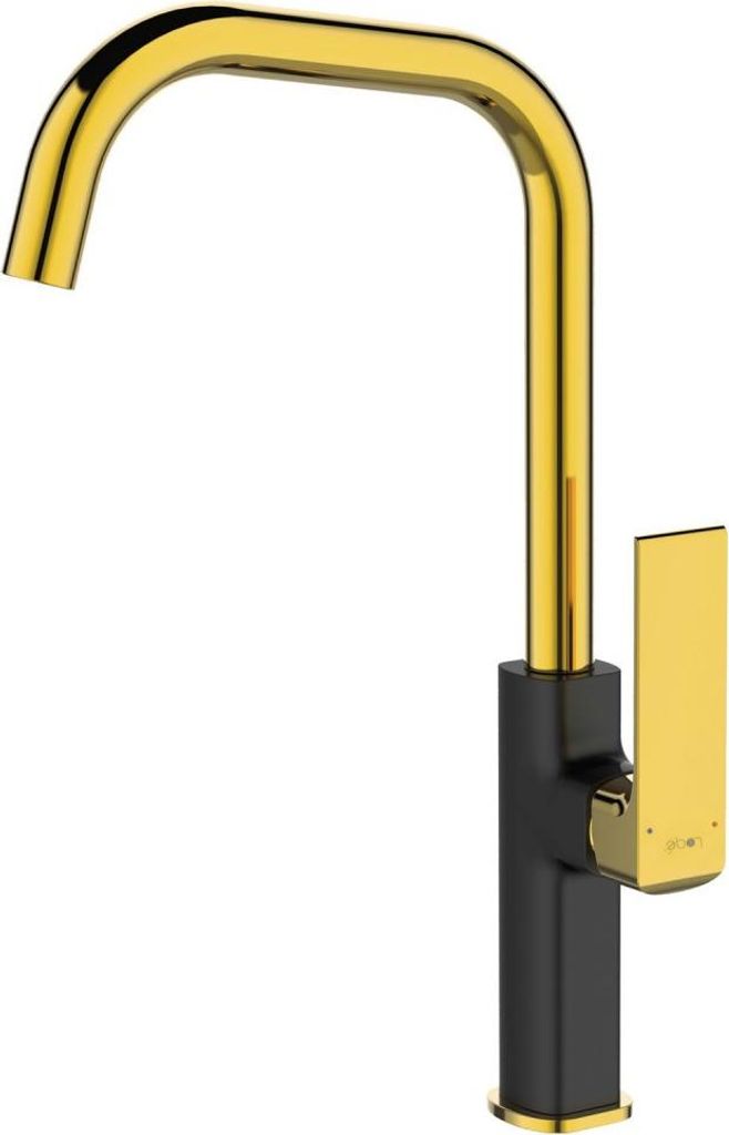 Logé Maroko 35 schwarz-goldene Spültischarmatur