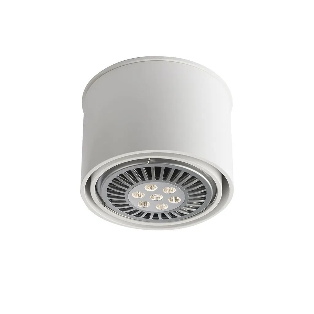 Plafonnier spot blanc en métal MIKI Shilo pour ampoule GU10 18W