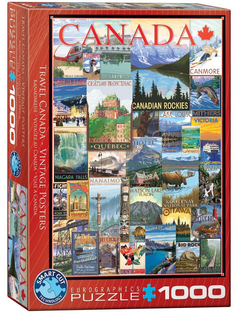 Eurographics Puzzle Reise Kanada Vintage Poster, 1000 Immagine del prodotto 