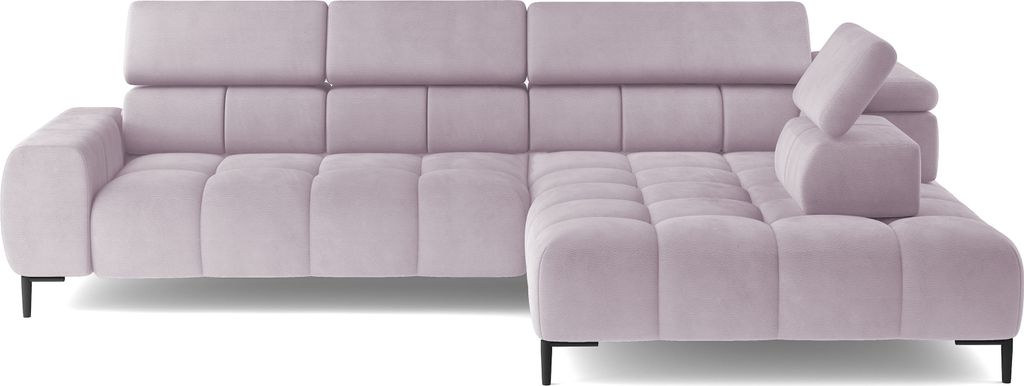 DomoHome Ecksofa PLAZA-L Stoff SOLAR Eckcouch Inkl. Mit Bequemer, Flauschiger Rückenlehne / Longchair Rechts / Industrial Style / L-Form Rechte | ...