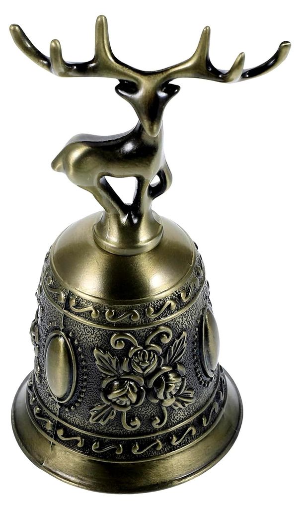 Vintage Kupferglocke mit klarem Klang – Kleine Metallglocke für Restaurantservice und Bürodeko
