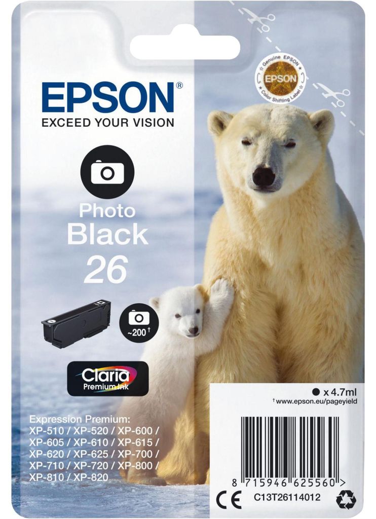 Epson Polar bear Balíček s jedním inkoustem 26 Lední medvěd Obrázek produktu 