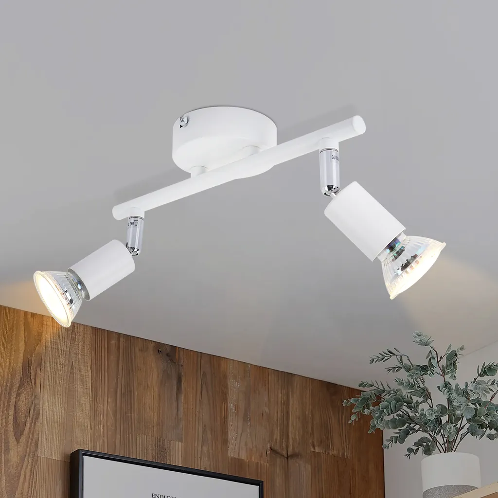 ZMH Plafoniera LED GU10 Bianco 2 Fiamme - Lampada Soffitto Moderna