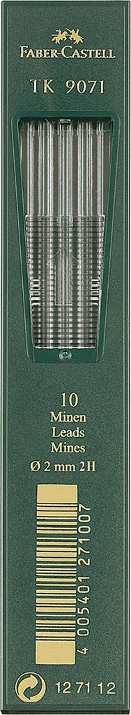 Faber-Castell Fallmine TK 9071 127113 2mm 3H 10 St./Pack.