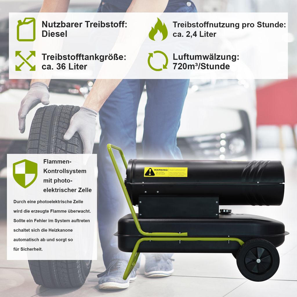 TroniTechnik® TT-HK-243 Diesel Heizkanone Dieselkanone Produktbild 5