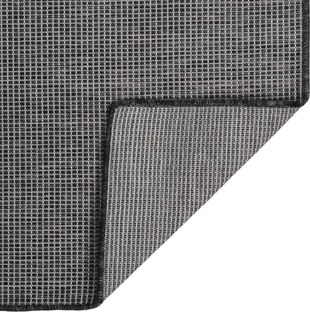 vidaXL Outdoor-Teppich Flachgewebe 160x230 cm Grau Produktbild 