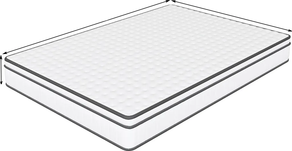 Matelas Mousse Haute Densité 25 cm avec Tissu Respirant Blanc 140x190