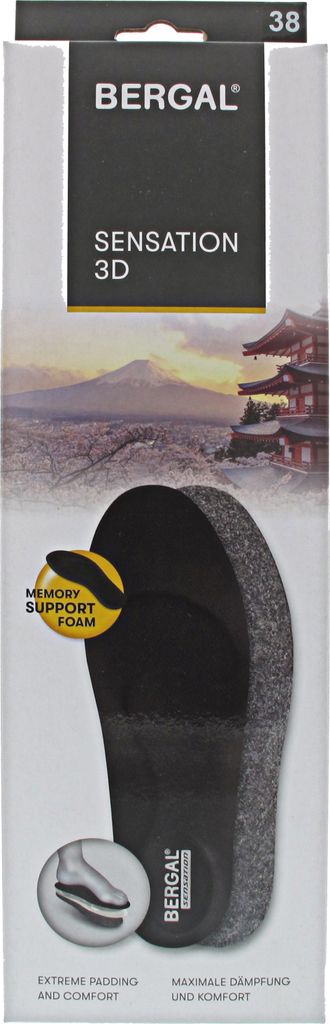 Bergal Uni Einlegesohle Sensation 3D schwarz