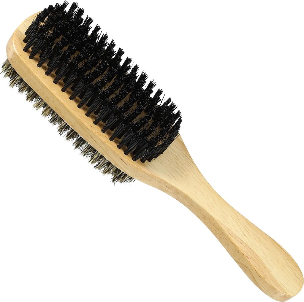 Haarbürste, Borstenhaarbürste, Bartbürste für Männer, Nylon-Haarbürste, Friseurbürste, geeignet für dickes Haar und Bart, 23 x 5,5 x 4,4 cm