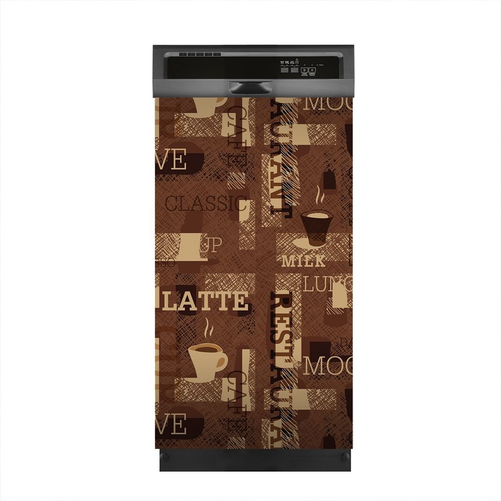 Aufkleber sticker 45x80 cm Dekorative folie Spülmaschine - Kaffee Mokka Liebe