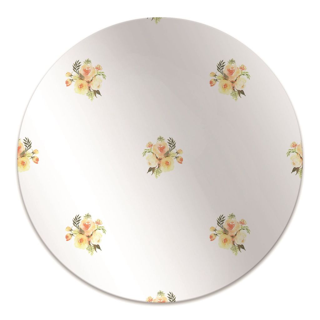 Rundmatte - Stuhlunterlage Bürostuhlunterlage - Rund Ø 100 cm - Bodenmatte - Fußmatte - Mini-Blumensträuße