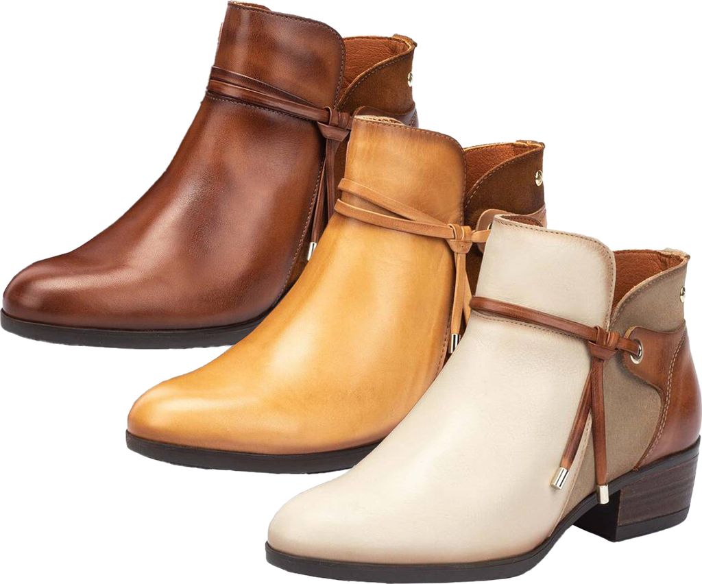 Pikolinos Damen Stiefelette Leder Reißverschluss cooles Schaftdesign Daroca W1U-8505, Größe:41 EU, Farbe:Braun