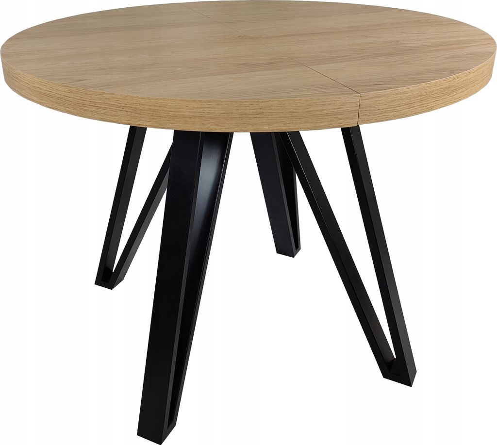 METALL HIKORA EGGER runder Klapptisch 100/200