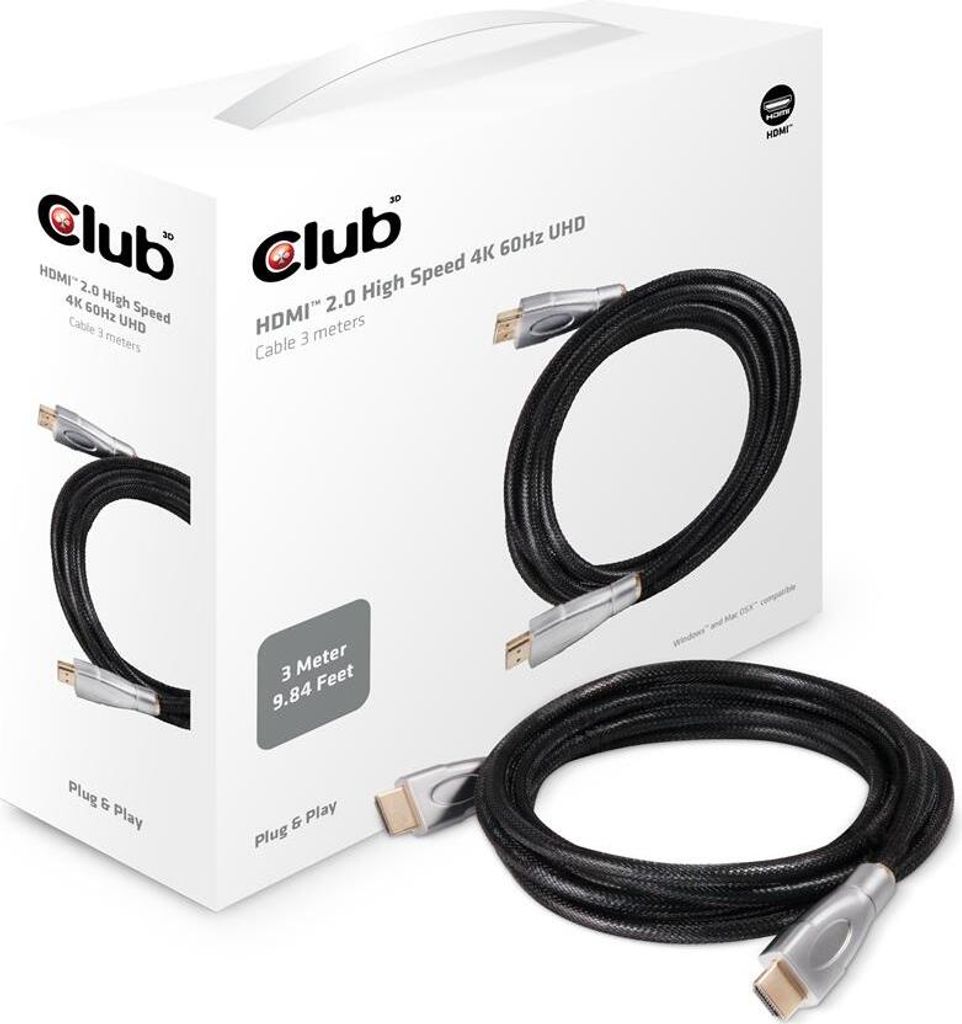 Club 3D CAC-1310 Club3D HDMI-Kabel A -> A 2.0 High Speed Immagine del prodotto 