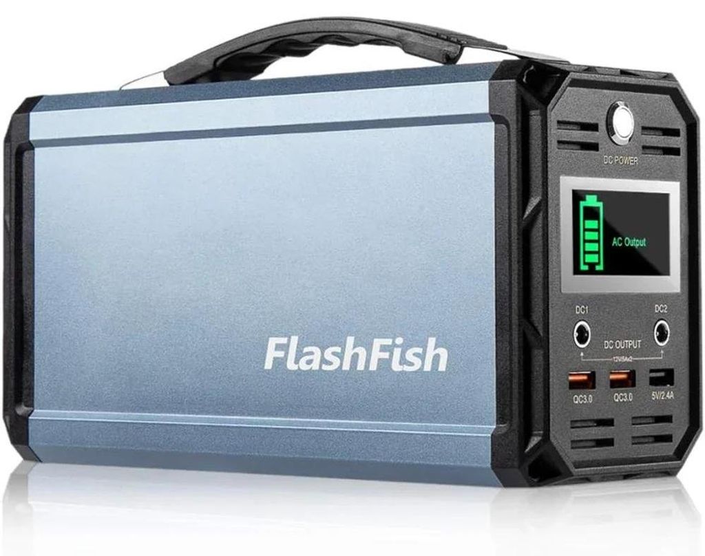 Tragbare Powerstation/Solargenerator - G300 - 300 W, 500 W Spitze - 222 Wh (61.670 mAh) - AC 230 V - 25×16,7×9,2 cm - 230V EU‐Steckdose