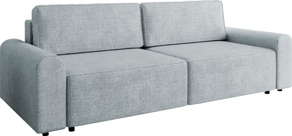 MIRJAN24 Sofa Bella, Schlafsofaa, Couch mit Schlaffunktion und Bettkasten, Wohnzimmer, Stilvoll Polstermöbel (Farbe: Sierra 746)
