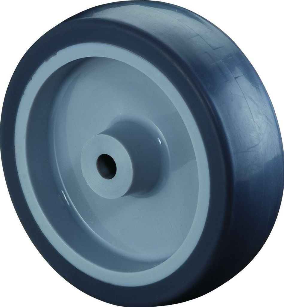 BS Rollen Rad zu A80 Durchmesser 100mm Bohrung 9mm Vollgummirad blaugrau - A80.100