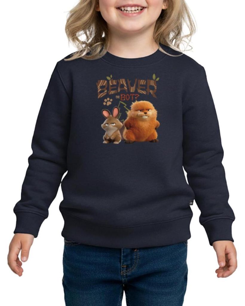 Spreadshirt Hoppers Beaver Or Bot Kinder/Teenager Premium Pullover, 122/128 (6 Jahre), Navy
