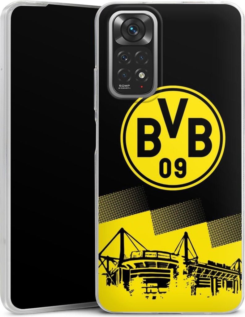 DeinDesign Slim Hülle für Xiaomi Redmi Note 11 4G Silikon Case Ultra Dünn Handyhülle BVB Borussia Dortmund Stadion