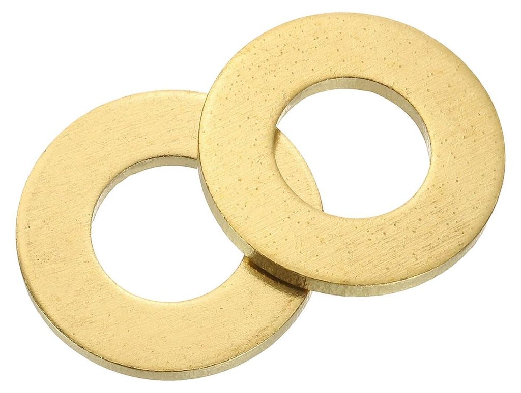 8-teiliger Unterlegscheibensatz, Sortiment M14 x 28 mm x 2,5 mm Messingscheiben, flache Sicherungsringe, Dichtringe, Metallringe für Schrauben, Bo...