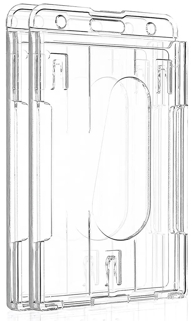Protégez vos badges : Porte-cartes vertical transparent anti-pliure lot de 2