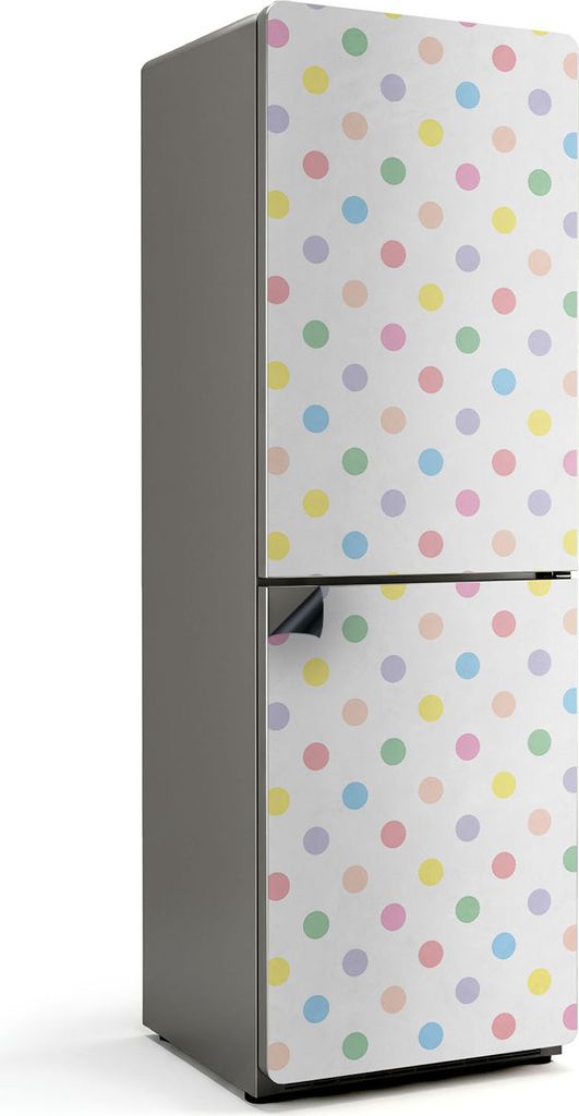 Pastellfarbene Punkte – Magnetische Kühlschrank Abdeckung – Dekorfolie magnetisch Küche – Kühlschrank Magnet Deko – selbstklebende Magne...