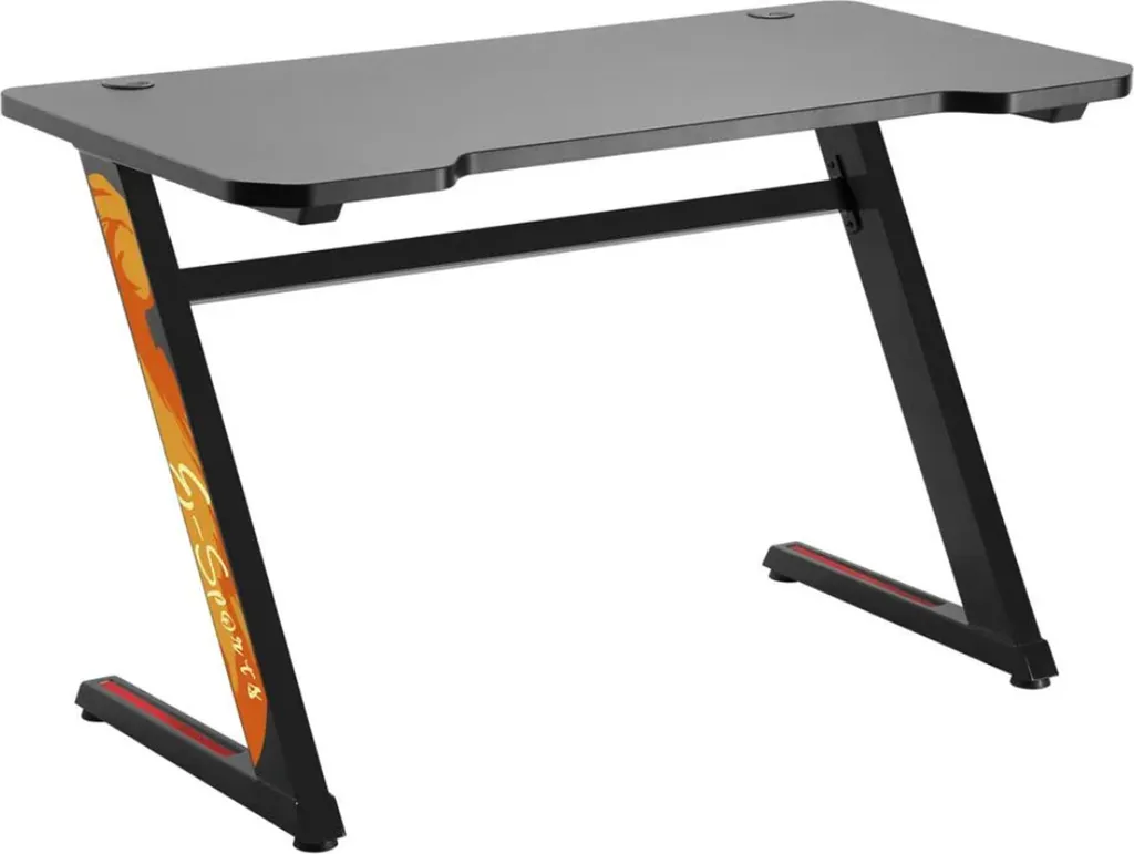 Bureau Ergo PC avec Passages de Câbles et Plateau Spacieux - Série Dark
